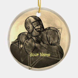 Heads Up Football  Keramik Ornament