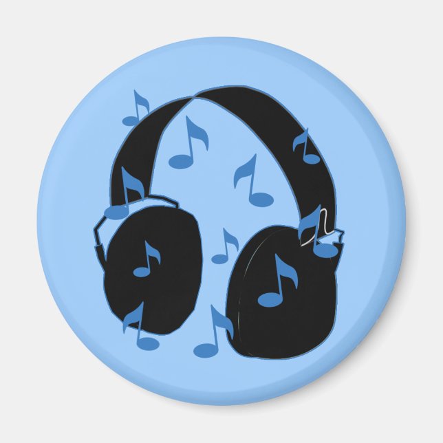 Headset mit Musical Notes for Baby in Blue Magnet (Vorne)