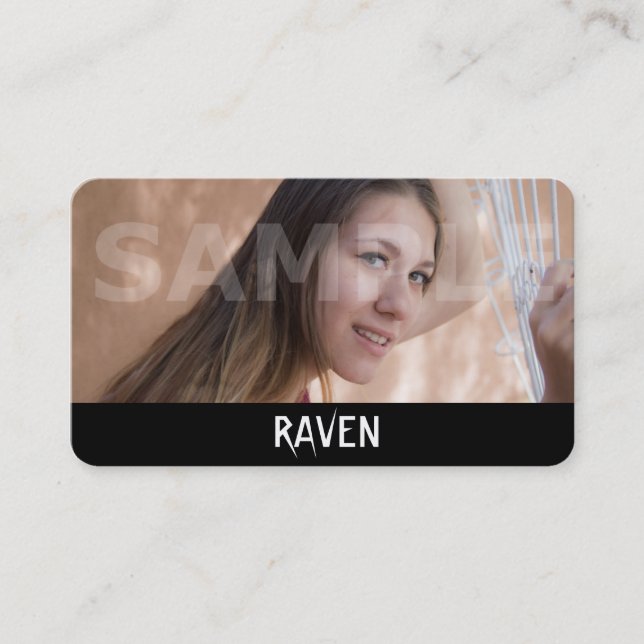 Headshot Business Cards - Actor Headshot Card Visitenkarte (Vorderseite)