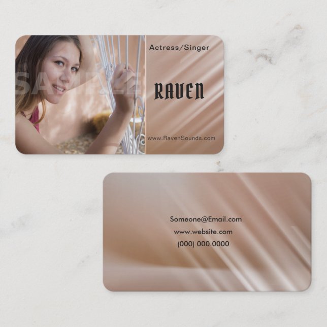 Headshot Business Cards - Actor Headshot Card Visitenkarte (Vorne/Hinten)