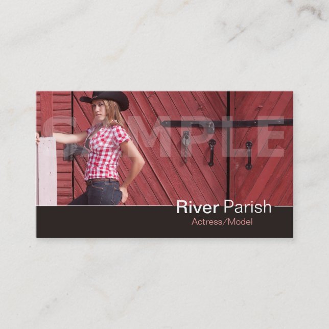 Headshot Visitenkartenmodelle oder Schauspieler Visitenkarte (Vorderseite)