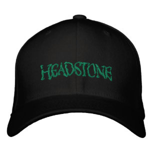 HEADSTONE Green Logo Bestickte Baseballkappe