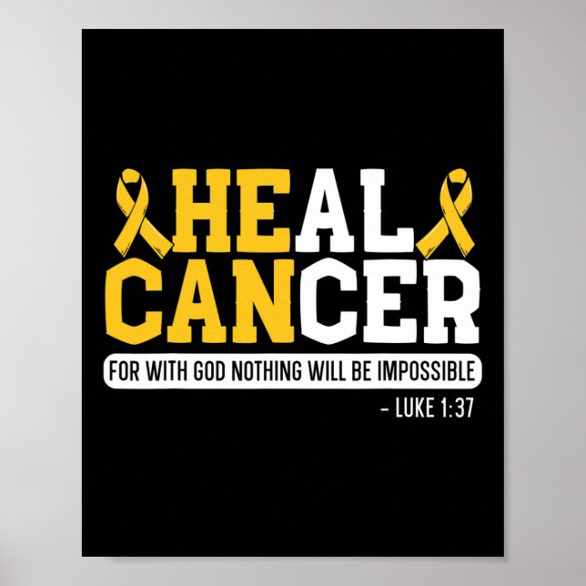 Heal Cancer Childhood Cancer Awareness Month Suppo Poster (Vorne)