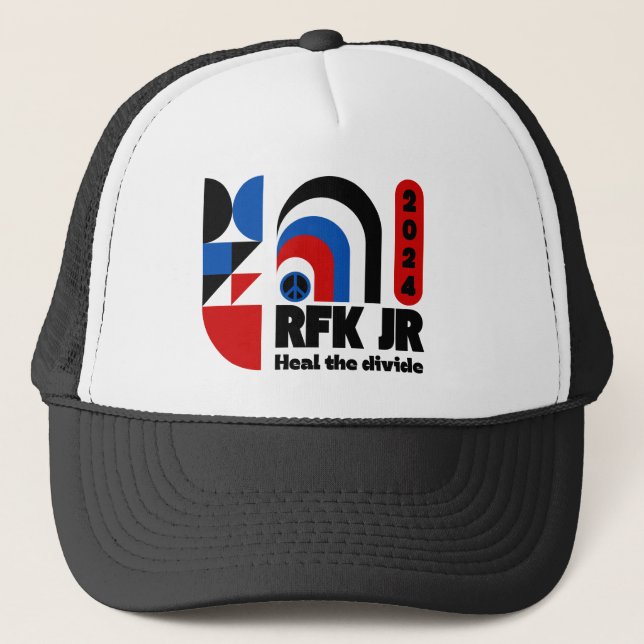 "Heal the Divide" RFK Jr Kennedy 2024 Retro Truckerkappe (Vorderseite)