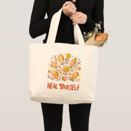 Heal Yourself Jumbo Tote - Celestial Crystal Bag Stoffbeutel