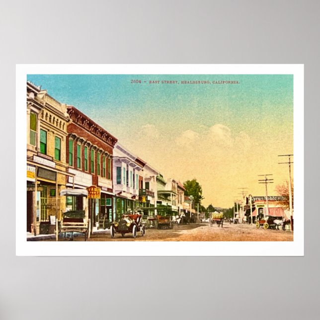 Healdsburg California Poster Druck (Vorne)