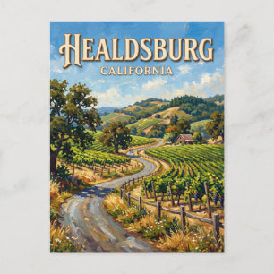 Healdsburg Country Road Kalifornien Postkarte