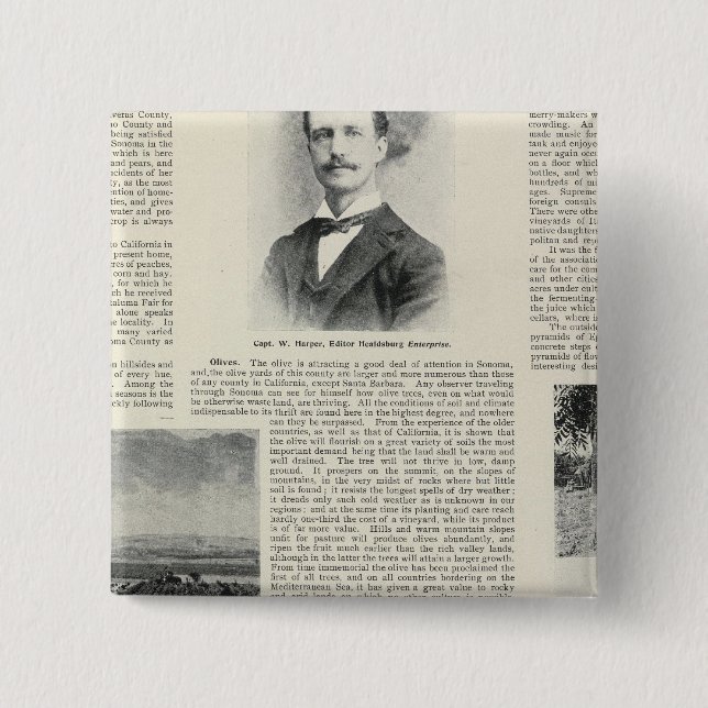 Healdsburg, Kalifornien Button (Vorderseite)