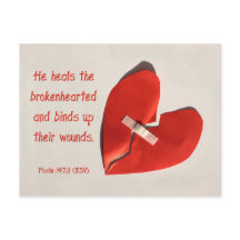Healer of Broken Hearts Psalm 147:3 Bibelkunst