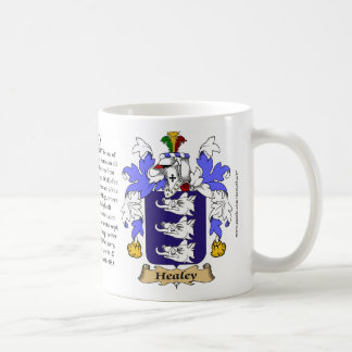 Healey, der Ursprung, die Bedeutung und das Wappen Kaffeetasse