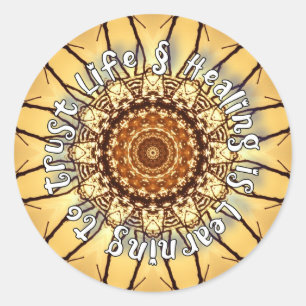 Healing Affirmation-Aufkleber Runder Aufkleber