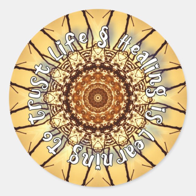 Healing Affirmation-Aufkleber Runder Aufkleber (Vorderseite)