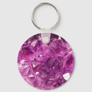 Healing Amethyst Gemstone Schlüsselanhänger