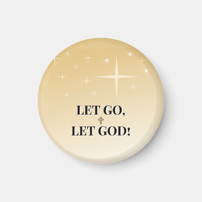 Healing Cross Let Go Let God Stars Magnet (Vorne)