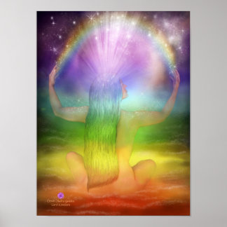Healing Crown Chakra Goddess Art Poster/Print Poster