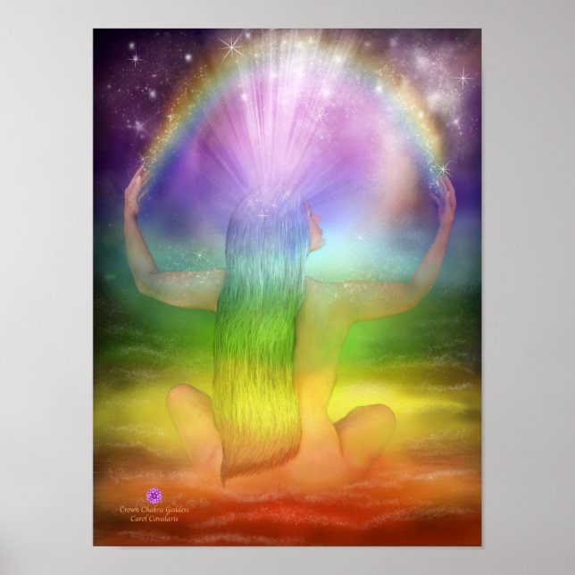 Healing Crown Chakra Goddess Art Poster/Print Poster (Vorne)
