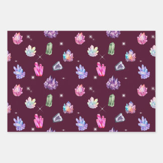 Healing Crystals Wrapping Paper Set Geschenkpapier Set