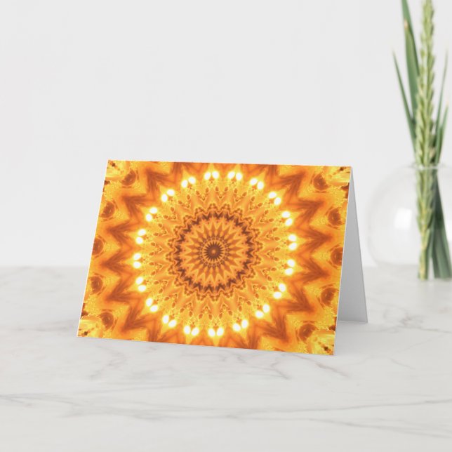 Healing Energy Sunny Mandala Card - Blank Karte (Vorderseite)