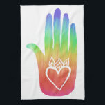 Healing Hands Hamsa Hearts Palm Rainbow Geschirrtuch<br><div class="desc">Dekorieren Sie Ihre Küche mit diesem süßen Handtuch. Macht ein großartiges Hauswärme- oder Hochzeitsgeschenk! Karo auch in meinem Shop für die passende Gegenhand. Sie können ihn anpassen und auch Text hinzufügen. Karo in meinem Shop für viel mehr Farben und Muster!</div>