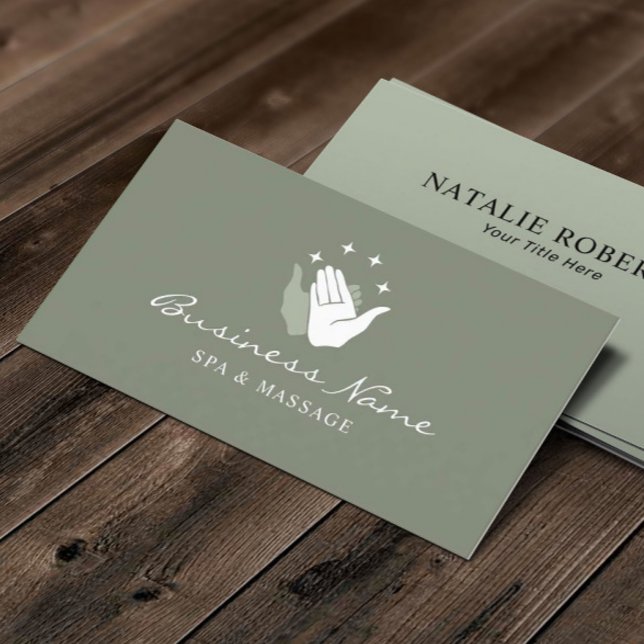 Healing Hands Massage Therapie WELLNESS-CENTER Sag Visitenkarte (Von Creator hochgeladen)