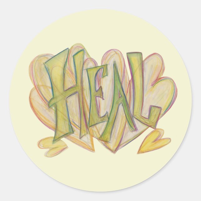 Healing Heart Art Inspiration Sticker Decal (Vorderseite)