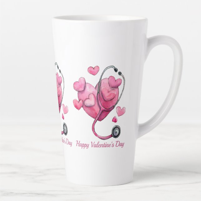 Healing Hearts Valentine Design Milchtasse (Rechts)