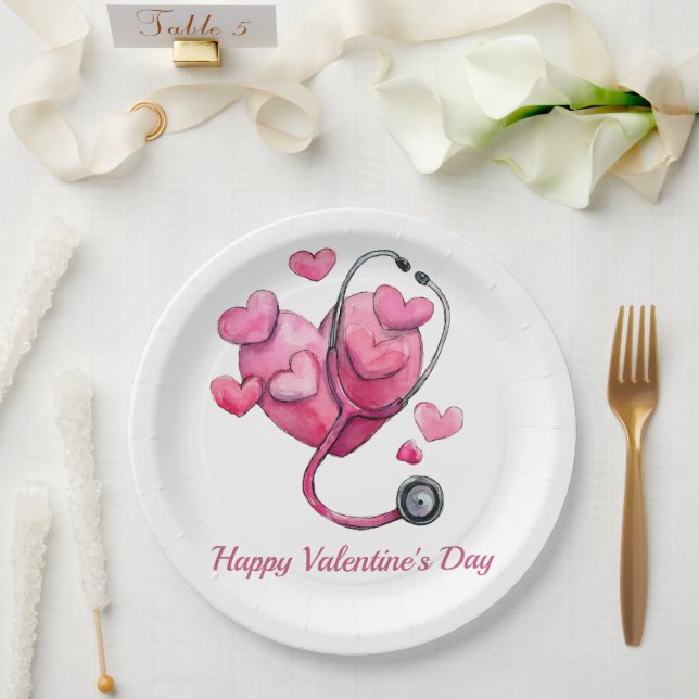 Healing Hearts Valentine Design Pappteller (Hochzeit)