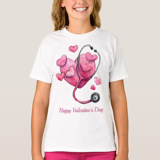 Healing Hearts Valentine Design T-Shirt (Vorderseite)