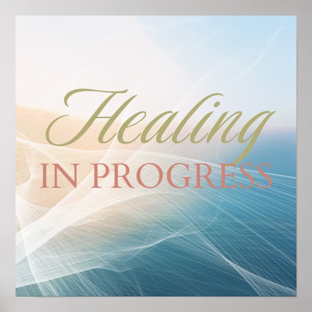 Healing in Progress Poster – Minimalist Inspiratio (Vorne)