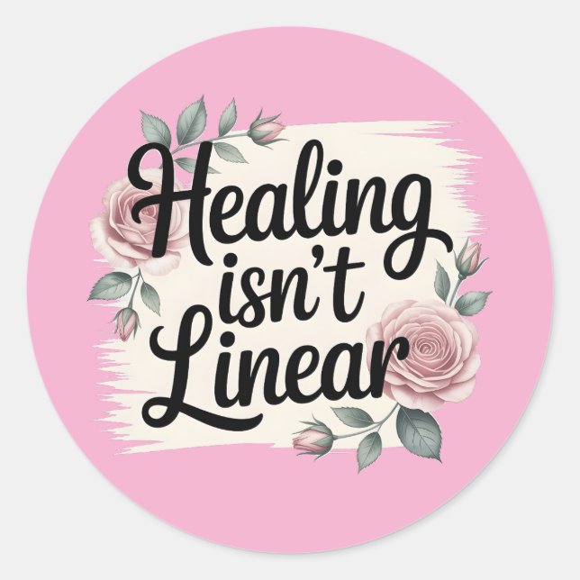 Healing Isn’t Linear – Inspirational Sticker (Vorderseite)
