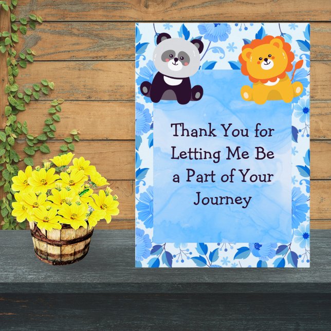 Healing Journey Thank You Card – Floral Watercolor Dankeskarte (Von Creator hochgeladen)