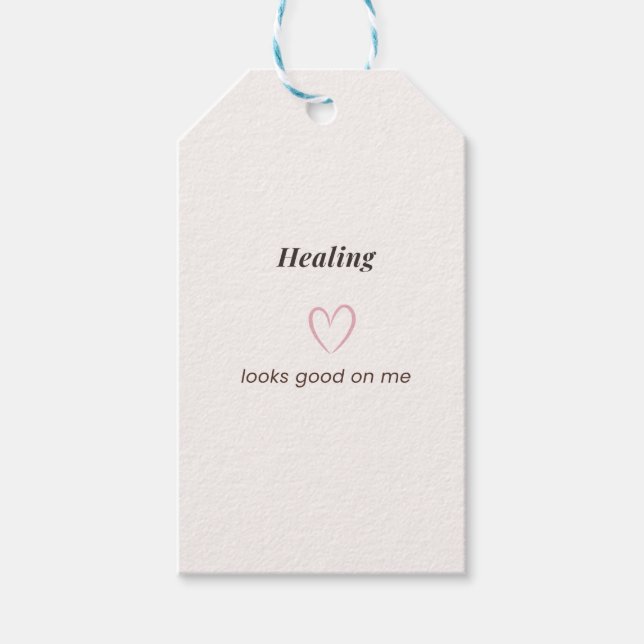 Healing Looks Good On Me Aesthetic Quote Geschenkanhänger (Vorderseite)