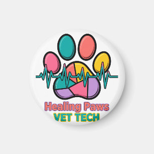 Healing Paws Vet Tech Magnet
