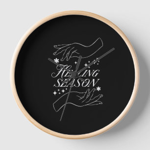 Healing-Saison Wanduhr "Hände der Hoffnung"