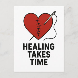 Healing Takes Time Mental Health Support  Postkarte
