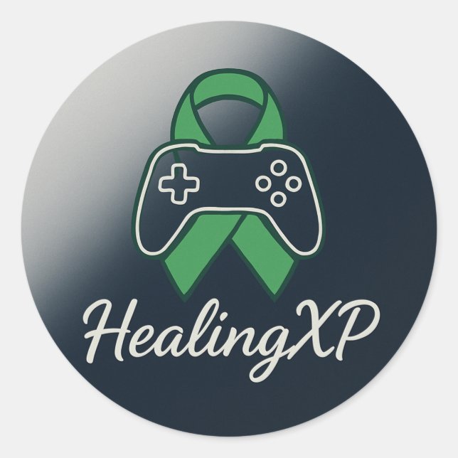HealingXP Unterstützung Runder Aufkleber (Vorderseite)
