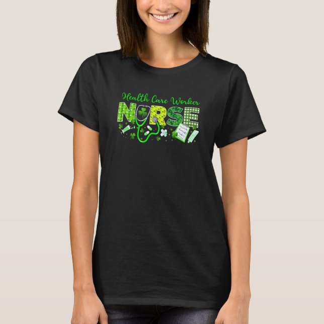 Health Care Worker Nurse St Patricks Day Liebe Ste T-Shirt (Vorderseite)