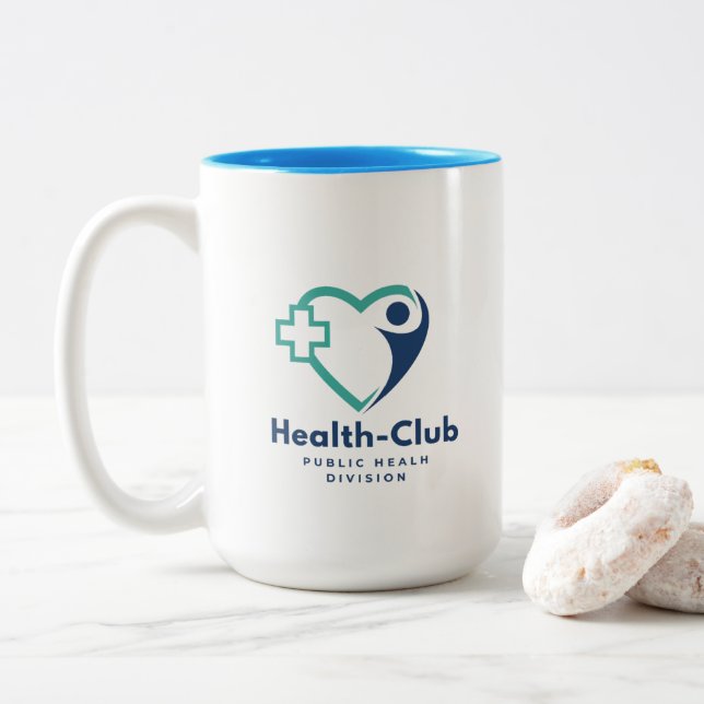 Health Club Public Health Zweifarbige Tasse (Mit Donut)