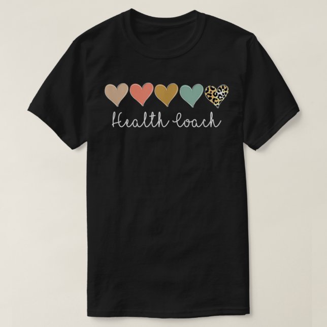 Health Coach, Leopard Wellness Health Coach  T-Shirt (Design vorne)
