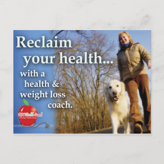 Health Coach Marketing Postkarte (Vorderseite)