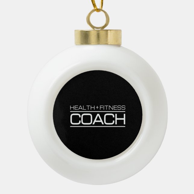 Health Fitness Coach Personal Trainer Gymnastikaus Keramik Kugel-Ornament (Vorderseite)