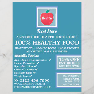 Health Food Store Logo Advertising Flyer
