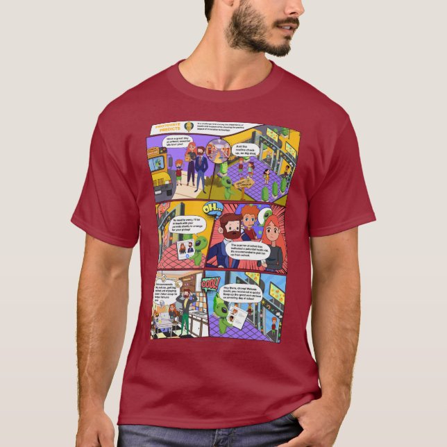 Health Karo AI Comic Man T - Shirt (Vorderseite)