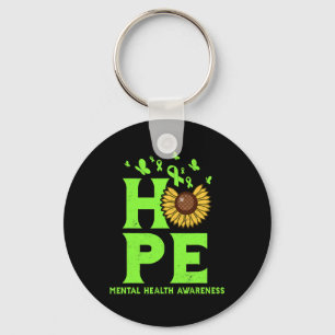 Health Lime Green Hope Vintag Sonnenblumenbewussts Schlüsselanhänger