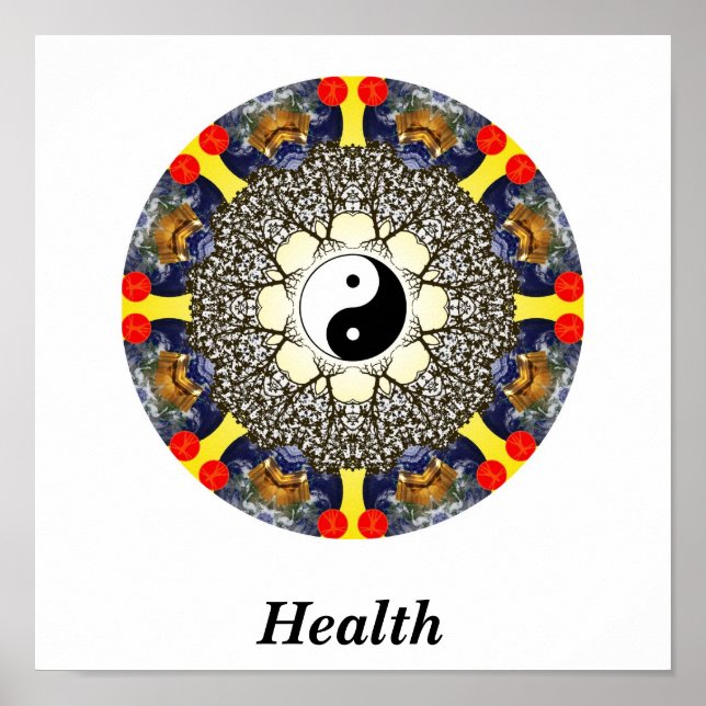 Health Mandala Print Poster (Vorne)