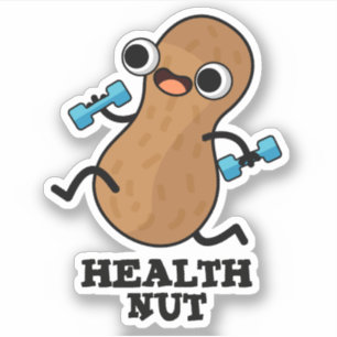 Health Nut Funny Exercure Peanut Puff Aufkleber
