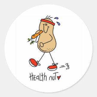 Health Nut Runder Aufkleber