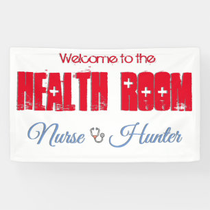 Health Room Welcome Sign - individuell anpassbar Banner
