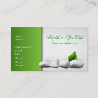 Health & Spa Club Business Card Visitenkarte