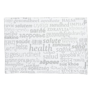 Health Text Pillow Case Multlanguage Kissenbezug